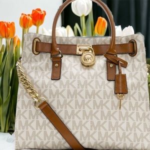 Michael Kors large Hamilton tote bag in vanilla